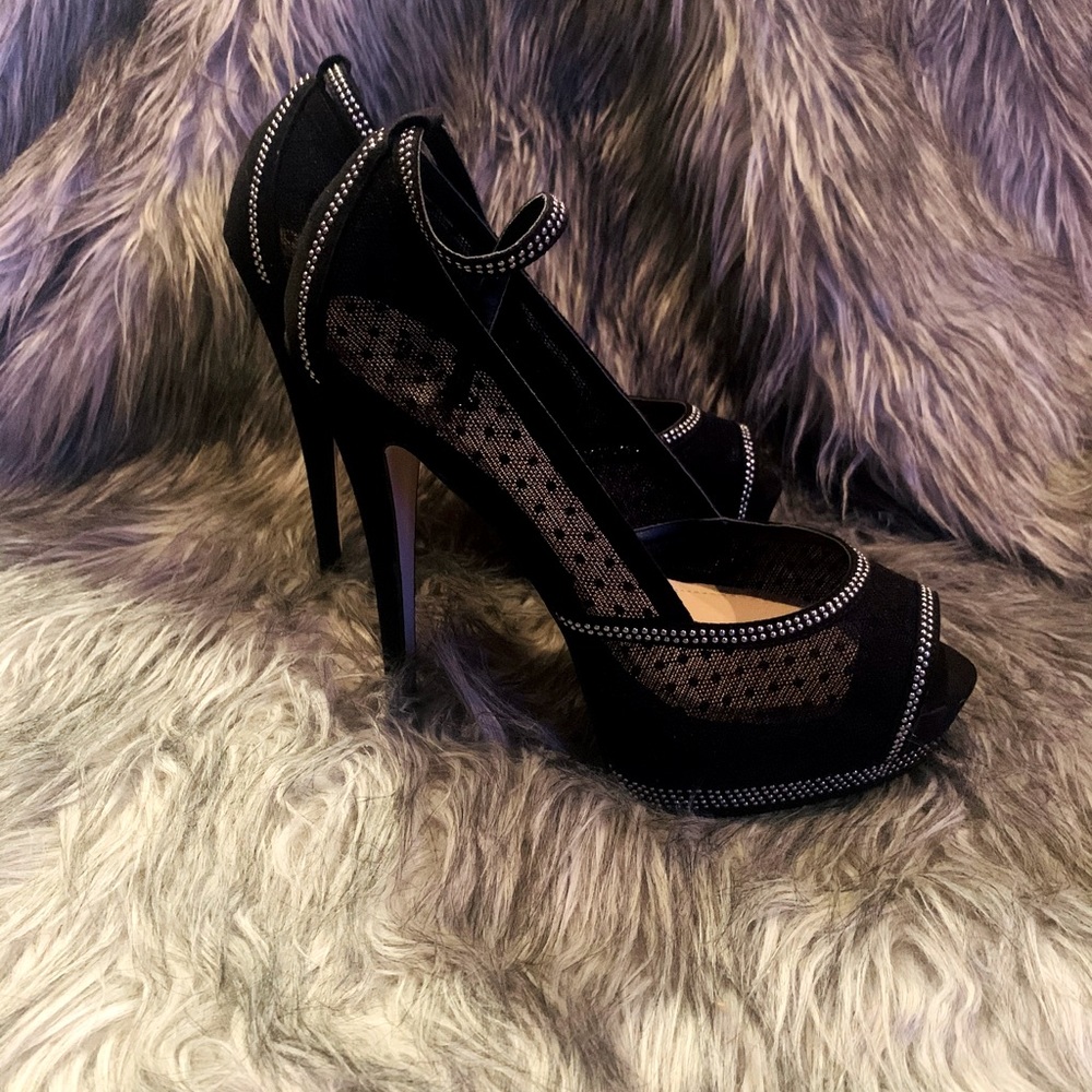 Bling Black Heels